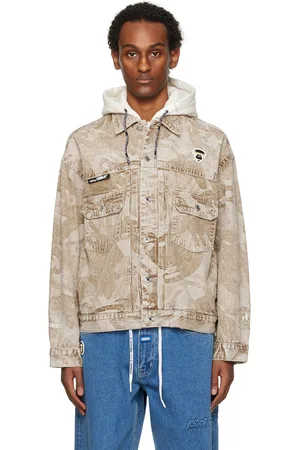 A Bathing Ape Beige Lightweight Denim Jacket