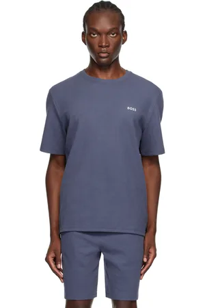 HUGO BOSS Navy Waffle Knit T-Shirt