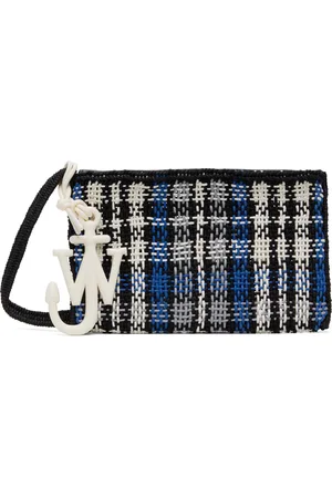 J.W.Anderson Blue & Black Checked Market Bag