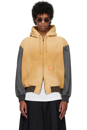 KHOKI & Gray Vintage-Effect Work Jacket