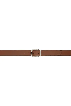 Salvatore Ferragamo Brown & Black Gancini Reversible Belt