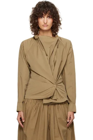 LEMAIRE Tan Twisted Blouse