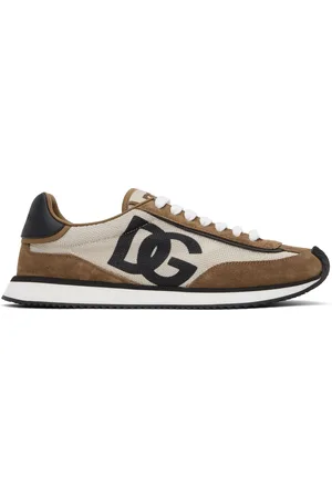 Dolce & Gabbana Brown & Beige Mixed-Material 