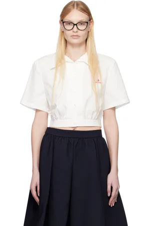 Shushu/Tong White Short-Sleeved Tuck Shirt