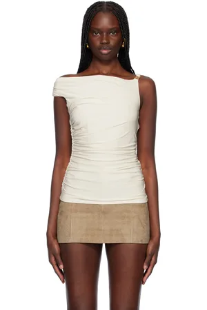 AMIRI Off-White Off-The-Shoulder Top
