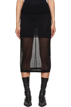 MARIA MCMANUS Sheer Tube Midi Skirt