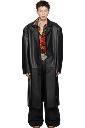 LU’U DAN Crombie Leather Coat