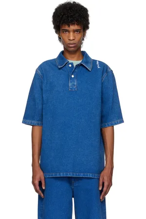 Marni Blue Oversize Denim Polo