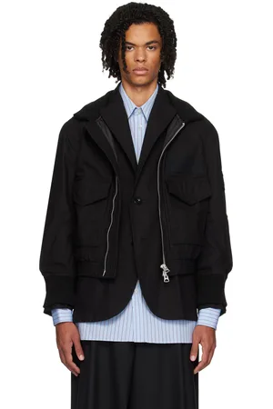 SACAI Black Flap Pocket Jacket