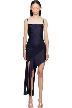 Helmut Lang Navy Slash Minidress