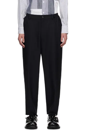 Comme des Garçons Navy Wool Kersey Trousers