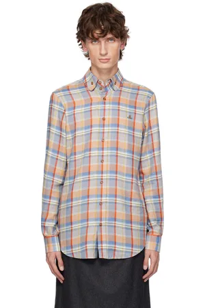 Vivienne Westwood Blue & Orange Two Button Krall Shirt
