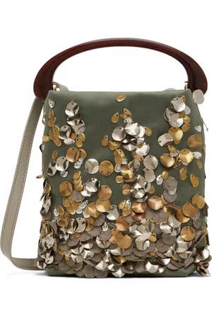 DRIES VAN NOTEN Green Micro Leather Bag