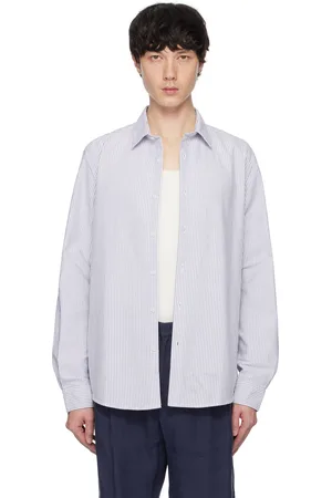 Sunspel White & Navy Oxford Shirt