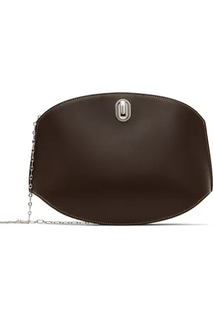 SAVETTE Brown Tondo Chain Crossbody Bag