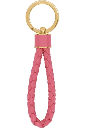 Bottega Veneta Pink Intrecciato Keychain