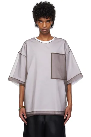 DRIES VAN NOTEN White Sheer Overlay T-shirt