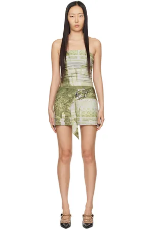 Miaou Green & Off-White Alisha Minidress