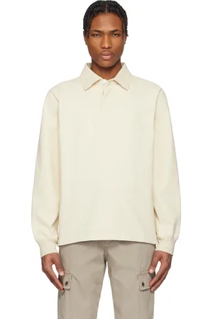 Burberry Beige Long-Sleeve Cotton Polo