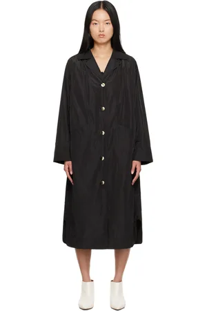 Ganni Black Relaxed Coat