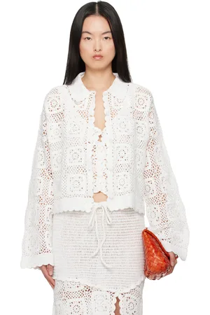 Holzweiler White Rosie Crochet Cardigan