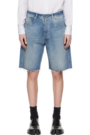 Maison Margiela Blue Cut-Off Denim Shorts