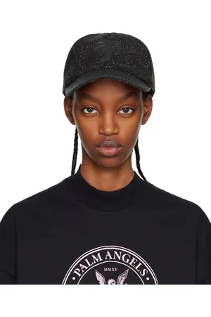 Palm Angels Black Crystal Palm Cap
