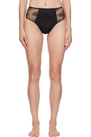FLEUR DU MAL Black Bouquet Briefs