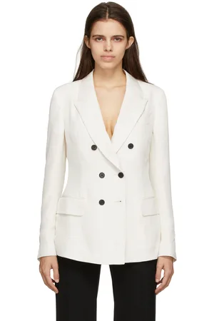 Tom Ford Off-White Twill Double-Breasted Blazer