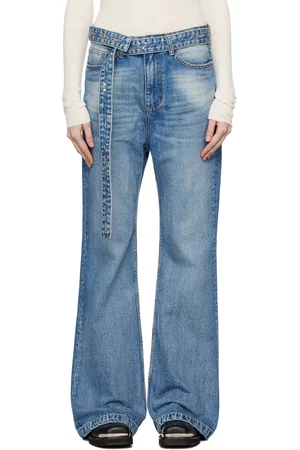 OPEN YY Belted Loose Bootcut Jeans