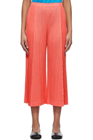 PLEATS PLEASE ISSEY MIYAKE Pink Thicker Bottoms 1 Trousers