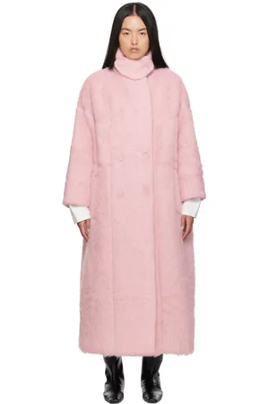 DRIES VAN NOTEN Pink Long Cocoon Coat