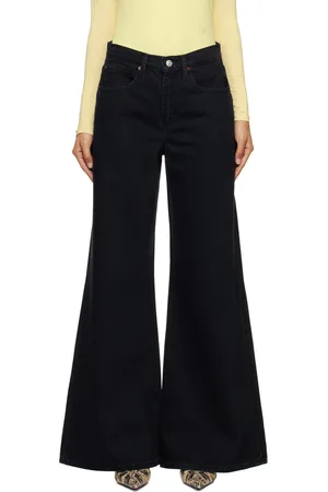 Frame Black Easy Wide Flare Jeans