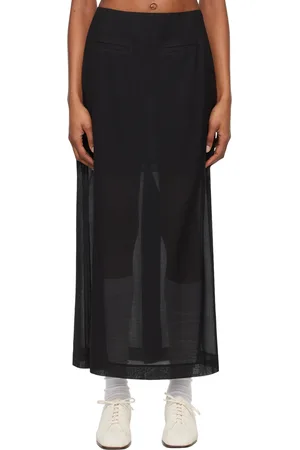 AMOMENTO Sheer Maxi Skirt