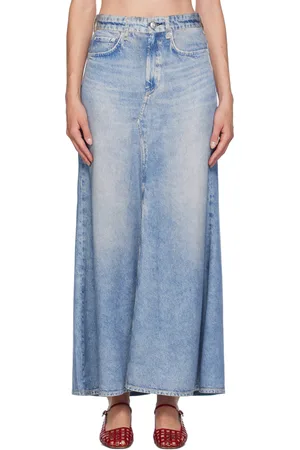 RAG&BONE Blue Liquid Miramar Skirt