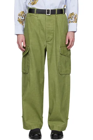 Kenzo Khaki Paris Adjustable Cargo Pants