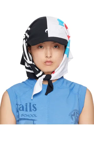 Marine Serre Black & White Regenerated Graphic T-Shirts Veiled Cap