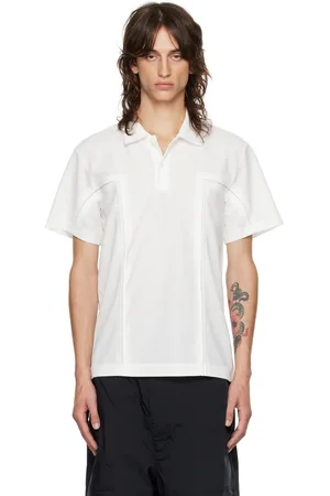 Comme des Garçons White Paneled Polo