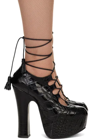 Vivienne Westwood Black Elevated Ghillie Heels