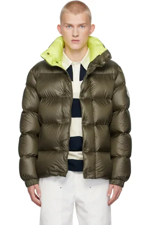 Moncler Khaki Leste Short Down Jacket