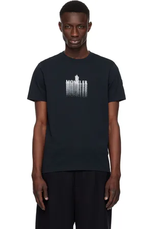 Moncler Navy Faded Logo Cotton T-shirt