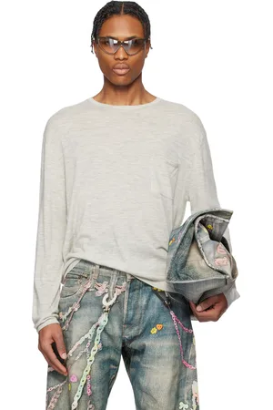 Acne Studios Gray Crew Neck Cashmere Sweater