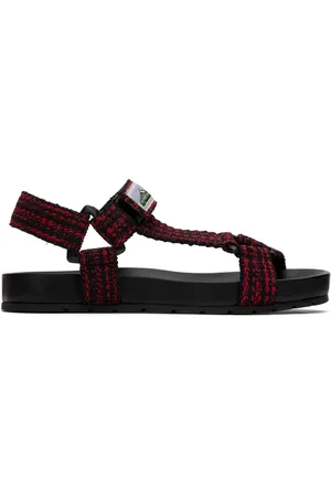 Bottega Veneta Black & Red Trip Sandals