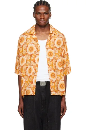 LU’U DAN Orange Floral Shirt