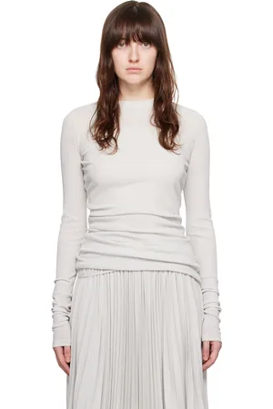 Proenza Schouler Gray Roger Long Sleeve T-Shirt