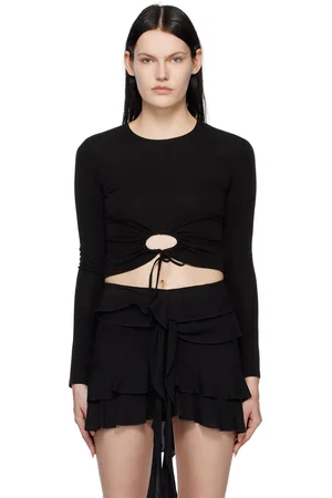 Proenza Schouler White Label Drawstring Long Sleeve T-Shirt