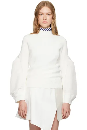 SACAI Off-White Paneled Sweater