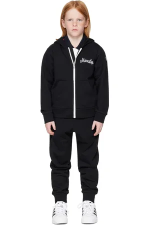 Moncler Kids Black Cotton Sweatsuit