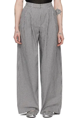 Proenza Schouler Black & Off-White White Label Helena Trousers