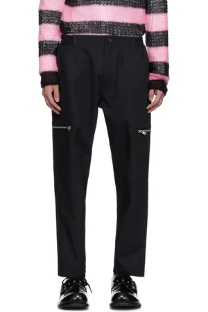 Comme des Garçons Navy Irregular Pin Head Trousers